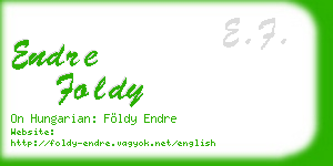 endre foldy business card