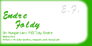 endre foldy business card